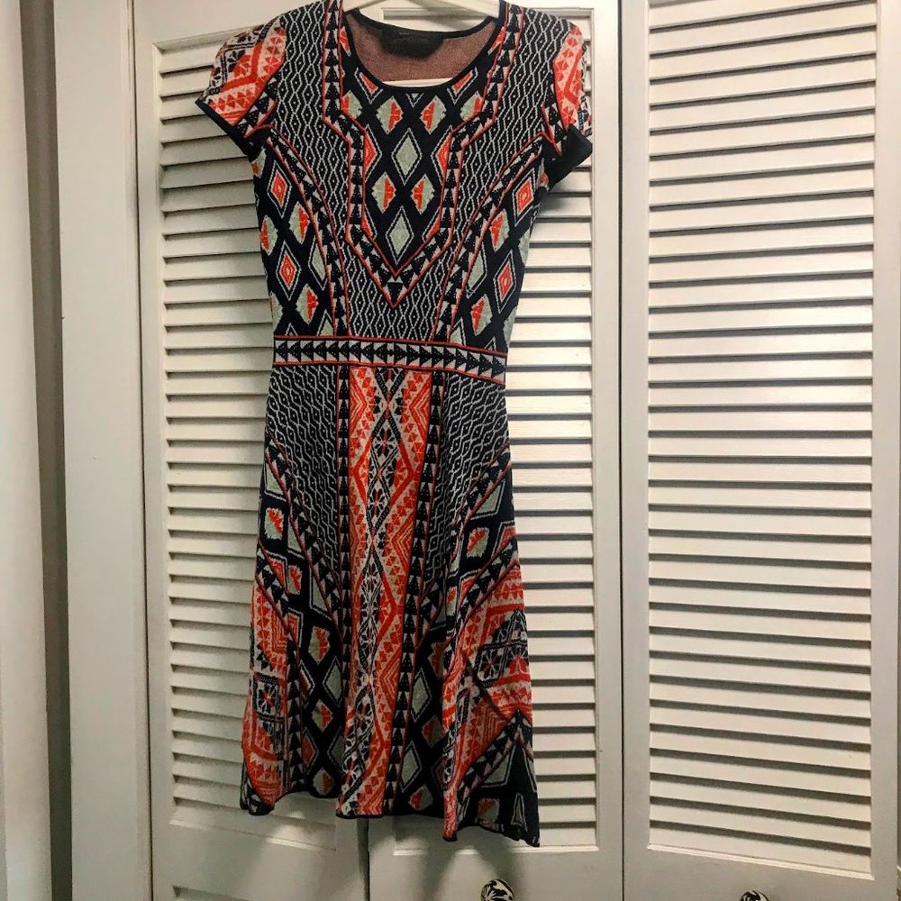 BCBG MaxAzria Kayla Knit Geometric Knit Dress size XS